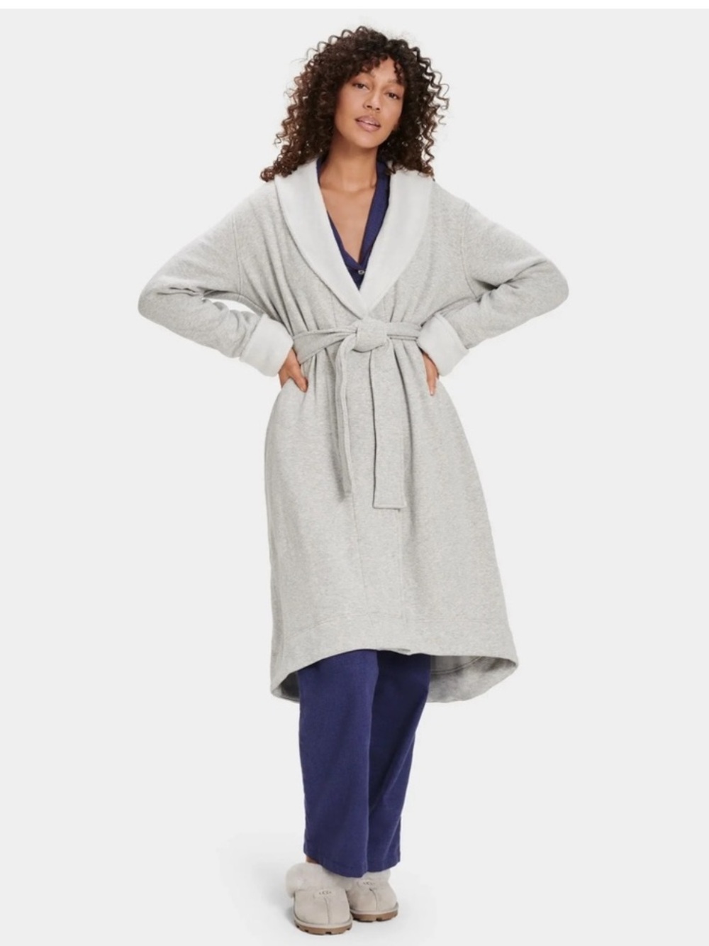 UGG Duffield II Bath Robe Cream Beige Size XL New *Flaw*